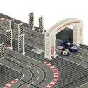 Tor wyścigowy samochodowy elektryczny policyjny 2 auta autka kontrolery zakręty klocki konstrukcyjne GD-02