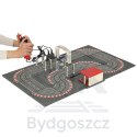 Tor wyścigowy samochodowy elektryczny policyjny 2 auta autka kontrolery zakręty klocki konstrukcyjne GD-02
