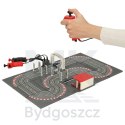 Tor wyścigowy samochodowy elektryczny policyjny 2 auta autka kontrolery zakręty klocki konstrukcyjne GD-02