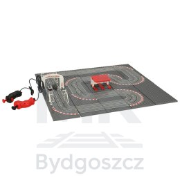 Tor wyścigowy samochodowy elektryczny policyjny 2 auta autka kontrolery zakręty klocki konstrukcyjne GD-03