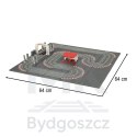 Tor wyścigowy samochodowy elektryczny policyjny 2 auta autka kontrolery zakręty klocki konstrukcyjne GD-03