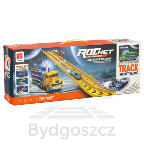 Tor wyścigowy samochodowy laweta transporter 6 el. żółty Tor wyścigowy samochodowy laweta transporter 6 el. żółty