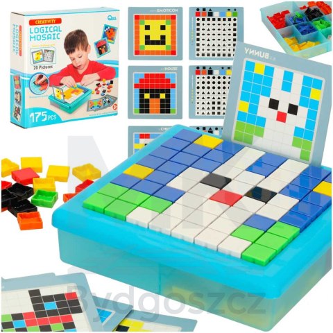 Układanka kreatywna logiczna klocki puzzle mozaika 175 elementów