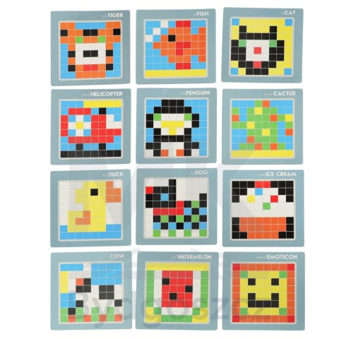 Układanka kreatywna logiczna klocki puzzle mozaika 175 elementów Układanka kreatywna logiczna klocki puzzle mozaika 175 elementów