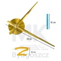 Zegar ścienny naklejany DIY regulowany 100x120 cm złote wskazówki kolorowy