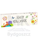 Zegar ścienny naklejany DIY regulowany 80-90 cm kolorowy 12 cyfr