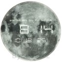 Zegar ścienny planeta księżyc z wyświetlaczem LED 32 cm szary