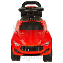 Jeździk pchacz samochód auto z dźwiękiem i światłami czerwony
