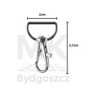 Karabińczyk metalowy rybka 2 mm 500 szt.