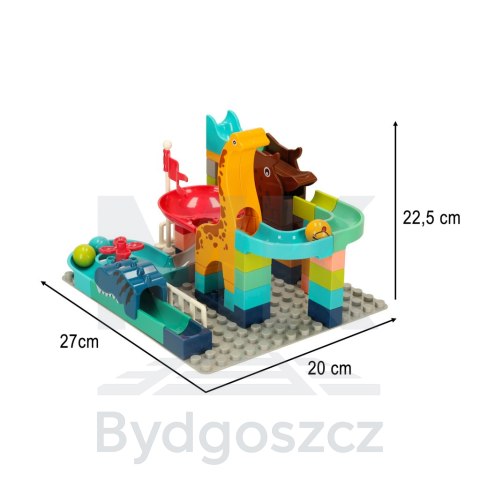 Klocki konstrukcyjne tor kulkowy 62 el. Bibi-inn Klocki konstrukcyjne tor kulkowy 62 el. Bibi-inn