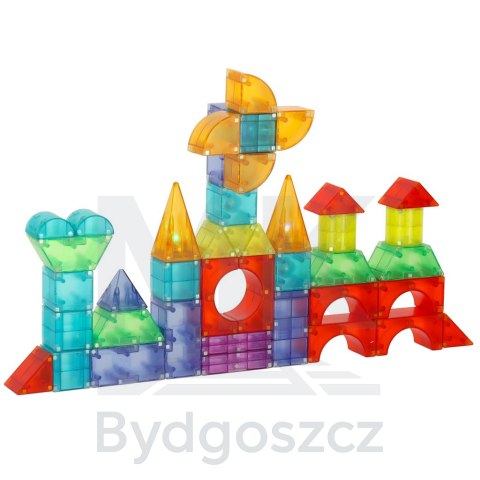 Klocki magnetyczne konstrukcyjne świecące elementy figury 3D 134 el. Klocki magnetyczne konstrukcyjne świecące elementy figury 3D 134 el.