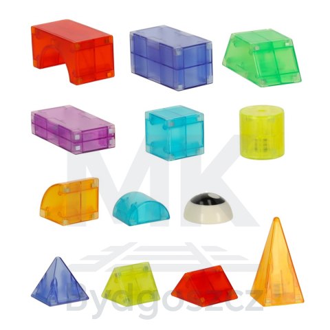 Klocki magnetyczne konstrukcyjne świecące elementy figury 3D 134 el. Klocki magnetyczne konstrukcyjne świecące elementy figury 3D 134 el.