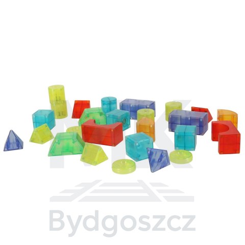 Klocki magnetyczne konstrukcyjne świecące elementy figury 3D 32el. Klocki magnetyczne konstrukcyjne świecące elementy figury 3D 32el.