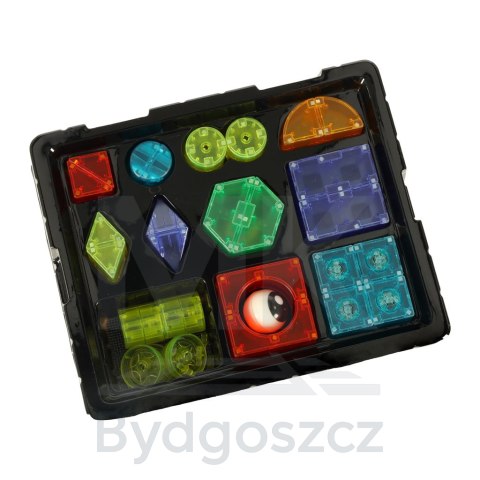Klocki magnetyczne konstrukcyjne świecące elementy figury 3D 32el. Klocki magnetyczne konstrukcyjne świecące elementy figury 3D 32el.