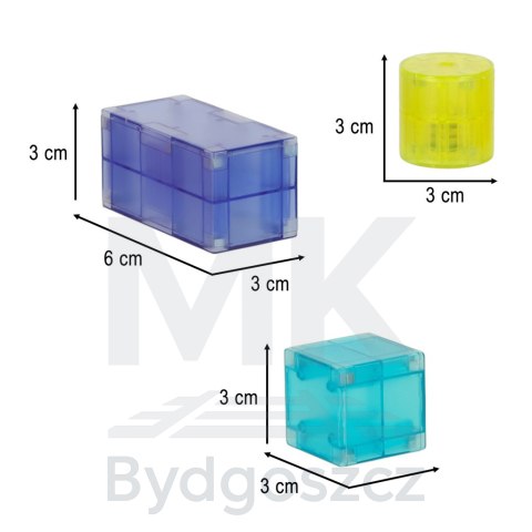 Klocki magnetyczne konstrukcyjne świecące elementy figury 3D 32el. Klocki magnetyczne konstrukcyjne świecące elementy figury 3D 32el.