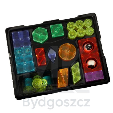 Klocki magnetyczne konstrukcyjne świecące elementy figury 3D 64 el. Klocki magnetyczne konstrukcyjne świecące elementy figury 3D 64 el.
