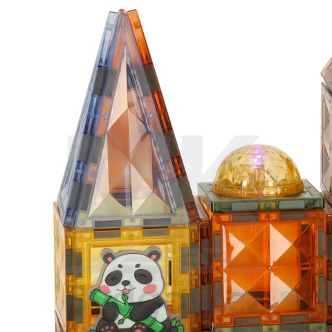 Klocki magnetyczne świecące 124 el. Klocki magnetyczne świecące 124 el.