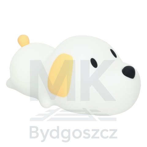 Lampka nocna dla dzieci silikonowa dotykowa miękka LED USB biała piesek leżący Lampka nocna dla dzieci silikonowa dotykowa miękka LED USB biała piesek leżący