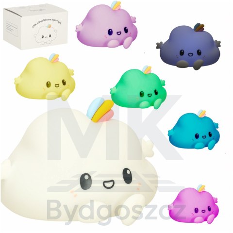 Lampka nocna dla dzieci silikonowa dotykowa miękka LED biała RGB chmurka Lampka nocna dla dzieci silikonowa dotykowa miękka LED biała RGB chmurka