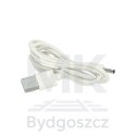 Lampka nocna dla dzieci silikonowa dotykowa miękka USB biała kotek leżący
