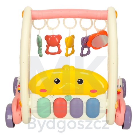Mata edukacyjna chodzik pchacz z pianinkiem 2w1 Bibi-inn różowa Mata edukacyjna chodzik pchacz z pianinkiem 2w1 Bibi-inn różowa