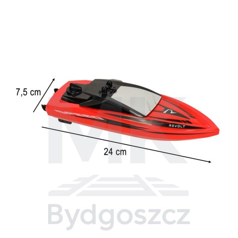 Motorówka zdalnie sterowana RC REVOLT Q5 Galaxy Szybka Łódź 8km/h 2.4GHz Zasięg 50m Wodoodporna Motorówka zdalnie sterowana RC REVOLT Q5 Galaxy Szybka Łódź 8km/h 2.4GHz Zasięg 50m Wodoodporna