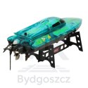 Motorówka zdalnie sterowana RC REVOLT Q7 Illuminator Szybka Łódź 20km/h Zasięg 150m 2.4GHz Silnik Chłodzony Wodą LED Auto-Reset