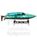 Motorówka zdalnie sterowana RC REVOLT Q7 Illuminator Szybka Łódź 20km/h Zasięg 150m 2.4GHz Silnik Chłodzony Wodą LED Auto-Reset