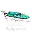 Motorówka zdalnie sterowana RC REVOLT Q7 Illuminator Szybka Łódź 20km/h Zasięg 150m 2.4GHz Silnik Chłodzony Wodą LED Auto-Reset