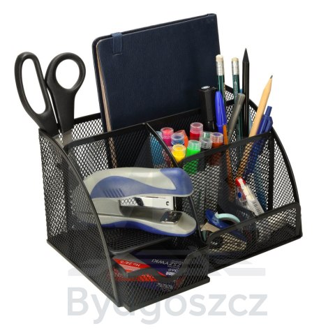 Organizer na biurko przybornik biurkowy metalowy 7 komór Organizer na biurko przybornik biurkowy metalowy 7 komór