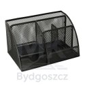 Organizer na biurko przybornik biurkowy metalowy 7 komór