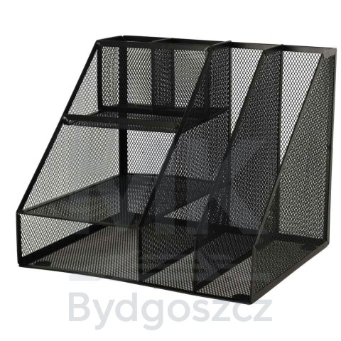 Organizer przybornik na biurko biurkowy duży A4 metalowy 7 komór Organizer przybornik na biurko biurkowy duży A4 metalowy 7 komór