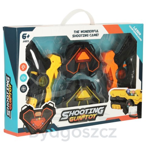 Paintball laserowy pistolet x 2 + tarcza interaktywna x 2 LASER TAG Paintball laserowy pistolet x 2 + tarcza interaktywna x 2 LASER TAG
