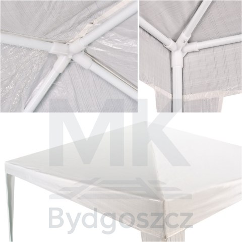 Pawilon ogrodowy namiot imprezowy handlowy altana biała 3 x 3m Pawilon ogrodowy namiot imprezowy handlowy altana biała 3 x 3m