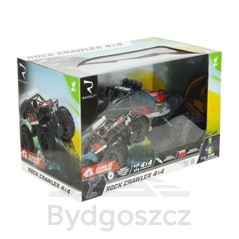 Samochód zdalnie sterowany RC REVOLT TG1021 Rock Crawler 4x4 Off-Road Duże Koła Amortyzacja 2.4GHz Wspinaczka Samochód zdalnie sterowany RC REVOLT TG1021 Rock Crawler 4x4 Off-Road Duże Koła Amortyzacja 2.4GHz Wspinaczka