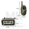 Walkie talkie krótkofalówka zestaw z centralą dla dzieci wojskowy zasięg 333 m