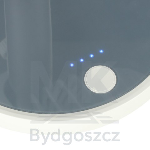 Wentylator biurkowy wiatrak przenośny bezprzewodowy USB z akumulatorem regulowany 4 poziomy mocy LED 38cm biały Wentylator biurkowy wiatrak przenośny bezprzewodowy USB z akumulatorem regulowany 4 poziomy mocy LED 38cm biały