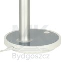 Wentylator biurkowy wiatrak przenośny bezprzewodowy USB z akumulatorem regulowany 4 poziomy mocy LED 38cm biały