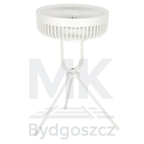 Wentylator biurkowy wiatrak stojący bezprzewodowy USB na pilot z lampką 4 poziomy mocy 18cm biały Wentylator biurkowy wiatrak stojący bezprzewodowy USB na pilot z lampką 4 poziomy mocy 18cm biały