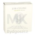 Wentylator biurkowy wiatrak stojący bezprzewodowy USB na pilot z lampką 4 poziomy mocy 18cm biały