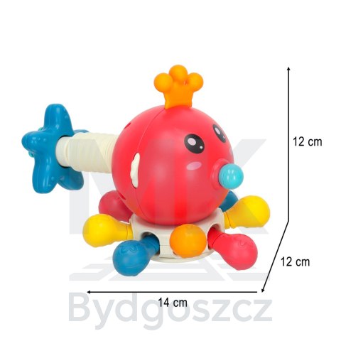 Zabawka sensoryczna gryzak dla niemowląt ośmiornica Bibi-inn czerwona Zabawka sensoryczna gryzak dla niemowląt ośmiornica Bibi-inn czerwona