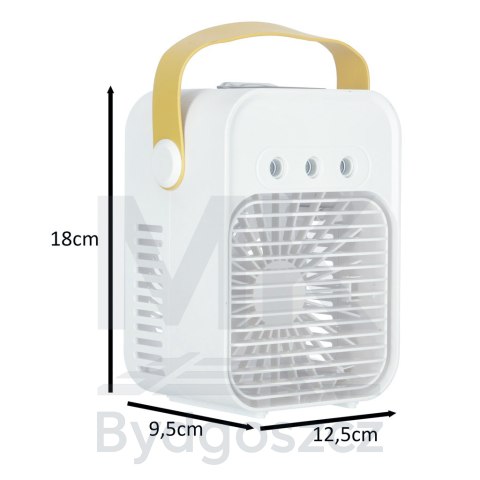Klimatyzator klimator przenośny wentylator biurkowy nawilżacz 3w1 USB biały Klimatyzator klimator przenośny wentylator biurkowy nawilżacz 3w1 USB biały
