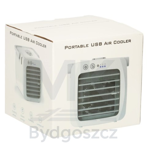 Klimatyzator klimator przenośny wentylator biurkowy nawilżacz USB biały Klimatyzator klimator przenośny wentylator biurkowy nawilżacz USB biały