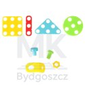 Klocki konstrukcyjne układanka w walizce kreatywna mozaika + wkrętarka pojazdy