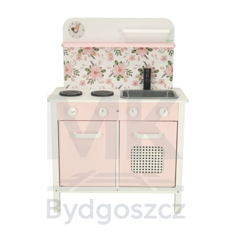 Kuchnia dla dzieci drewniana MDF Lulilo FLoro akcesoria różowa 82cm Kuchnia dla dzieci drewniana MDF Lulilo FLoro akcesoria różowa 82cm