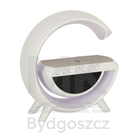 Lampka LED Gamingowa RGB głośnik ładowarka indukcyjna radio budzik zegar Lampka LED Gamingowa RGB głośnik ładowarka indukcyjna radio budzik zegar