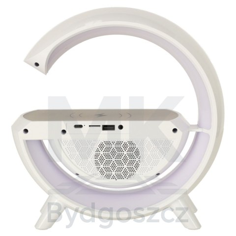 Lampka LED Gamingowa RGB głośnik ładowarka indukcyjna radio budzik zegar Lampka LED Gamingowa RGB głośnik ładowarka indukcyjna radio budzik zegar