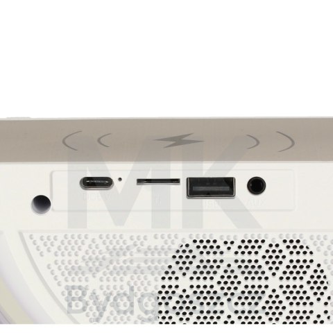 Lampka LED Gamingowa RGB głośnik ładowarka indukcyjna radio budzik zegar Lampka LED Gamingowa RGB głośnik ładowarka indukcyjna radio budzik zegar