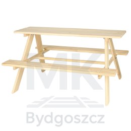 Ławka ogrodowa stolik dla dzieci drewniany 92 x 78 x 52cm