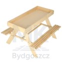Ławka ogrodowa stolik dla dzieci drewniany piaskownica tablica 92 x 78 x 52 cm